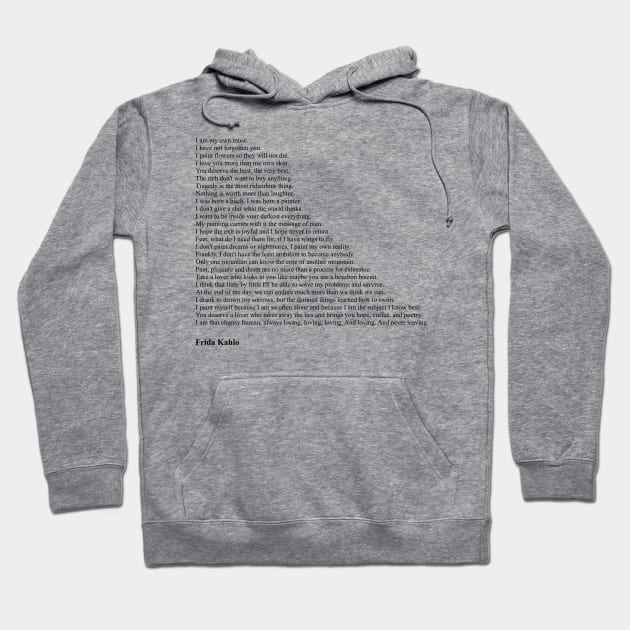 Frida Kahlo Quotes Hoodie by qqqueiru